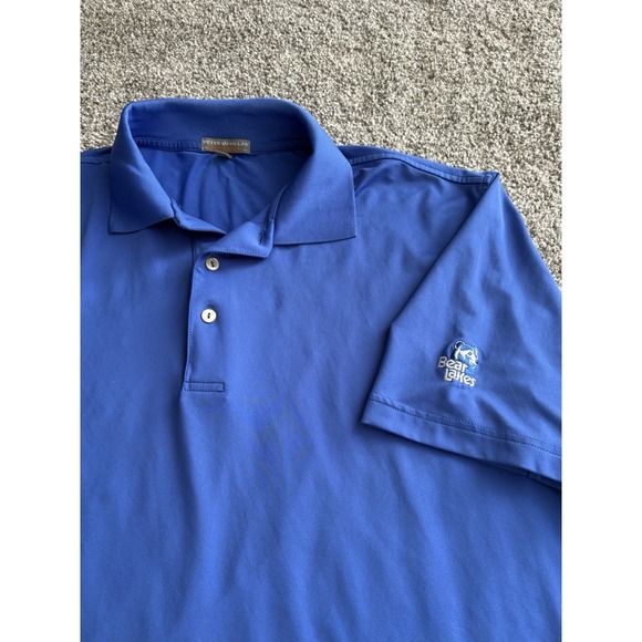 Peter Millar Polo Shirt Mens Size Large Blue Summer Comfort Performance - Picture 3 of 6